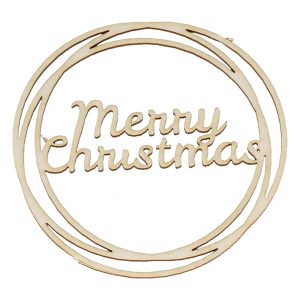 Διακοσμητικό χαρτόνι chipboard, Merry Christmas 7*7cm