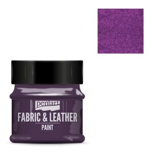 Χρώμα για ύφασμα και δέρμα Pentart, glittering purple 50ml
