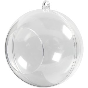 Μπάλα plexiglass με άνοιγμα, 8cm - 5τεμ