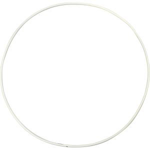 Στεφάνι μεταλλικό για κατασκευές, λευκό 20cm-3mm