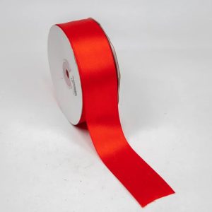 Κορδέλα σατέν κόκκινη διπλής όψεως 25mm, 1m