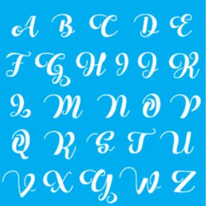 Stencil Joia, λατινική αλφάβητος 30*30cm