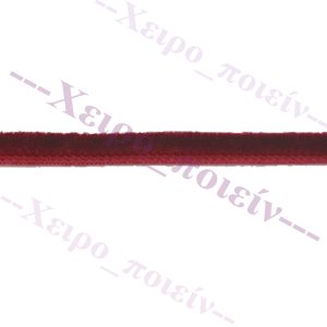 Κορδέλα βελούδο μπορντό 0.6cm-1m