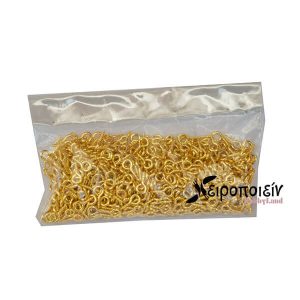 Κρεμαστράκι βιδωτό χρυσό, 0,8cm - 50gr