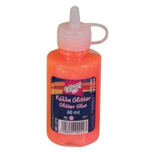 Glitter glue Groovy, orange iridescent 60ml