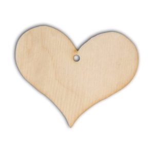 Καρδιά ξύλινη, 7*6cm