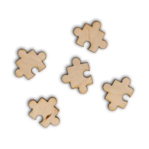 Κομμάτια puzzle ξύλινα, 2,5*2cm - 5τεμ