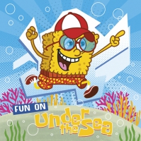 Χαρτοπετσέτα Daisy για decoupage, fanny sea sponge 33*33cm
