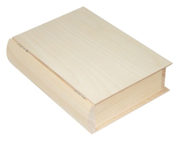 Κουτί βιβλίο ξύλινο μεγάλο, 27,5*21*7cm