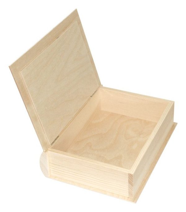 Κουτί βιβλίο ξύλινο μεγάλο, 27,5*21*7cm