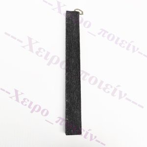 Χειροποίητη ξυστή αρωματική πλακέ λαμπάδα, μαύρη 28,8*3,5*2cm