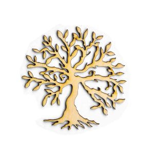 Ξύλινο διακοσμητικό δέντρο ζωής, 9*9cm