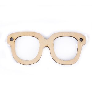 Ξύλινο διακοσμητικό γυαλιά, 7*3cm