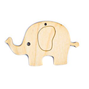 Ξύλινο διακοσμητικό ελέφαντας, 10*5,7cm