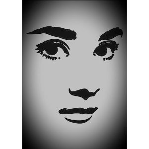 woman face stencil