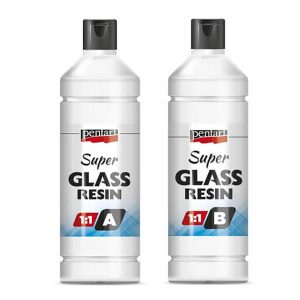 Ρητίνη Super Glass Resin Pentart 1:1, 125+125ml (υγρό γυαλί)