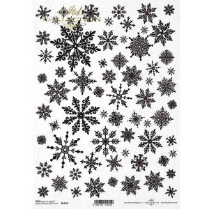 Ριζόχαρτο ITD για decoupage, snowflakes 29*21cm