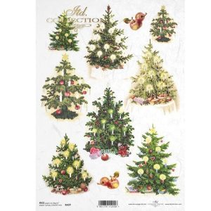 Ριζόχαρτο ITD για decoupage, Christmas trees 29*21cm