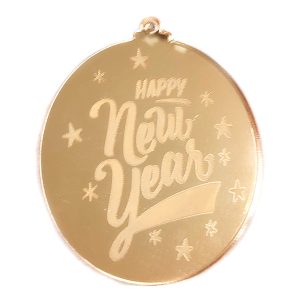 happy, new, year, χρυσό, plexiglass