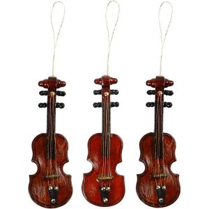 Βιολί ξύλινο μινιατούρα, 8cm-12τεμ
