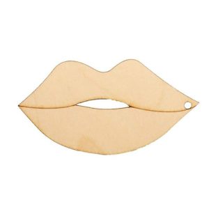 Ξύλινο διακοσμητικό χείλη, 5,9*3cm
