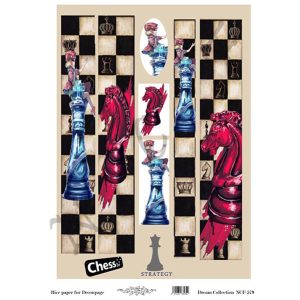 Ριζόχαρτο NCF για decoupage(για λαμπάδα), Chess 30*42cm