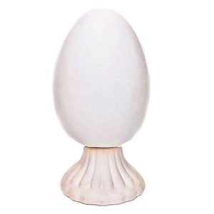 Αυγό κεραμικό με βάση, 10,5*15,5cm και 12*7,5cm