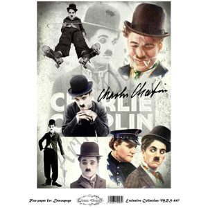 Ριζόχαρτο Artistic Design για decoupage, Charlie Chaplin 21*29cm