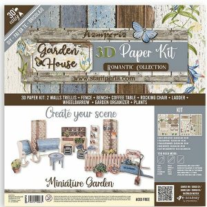 Κιτ κατασκευής κήπου 3D Paper Kit – Romantic Garden House
