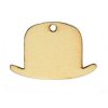 Ξύλινο διακοσμητικό καπέλο mini, 3*2cm-5τεμ