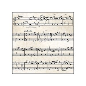 Χαρτοπετσέτα ambiente για decoupage, sheet music 33*33cm