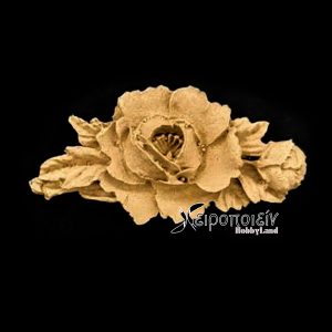 Ξυλόγλυπτο διακοσμητικό rose garland, 6,5*3cm
