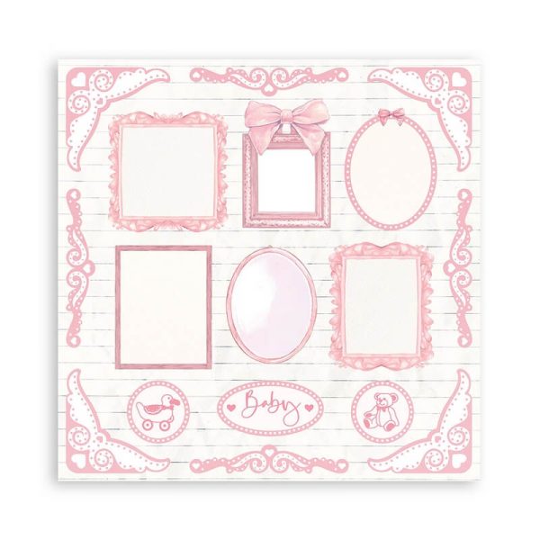 Χαρτιά scrapbooking Stamperia maxi background selection, baby dream pink 10τεμ