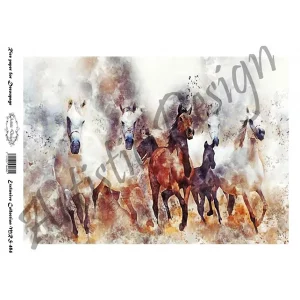 Ριζόχαρτο Artistic Design για decoupage, άλογα 21*29cm