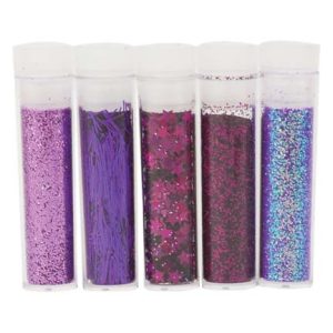 Glitter set purple, 5*1,8gr
