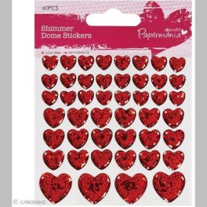 Shimmer heart stickers, 46τεμ