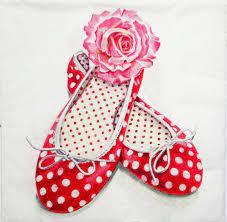 Χαρτοπετσέτα Home Fashion για decoupage, Alice's shoes 33*33cm