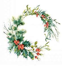 Χαρτοπετσέτα για decoupage, winter berry wreath 33*33cm