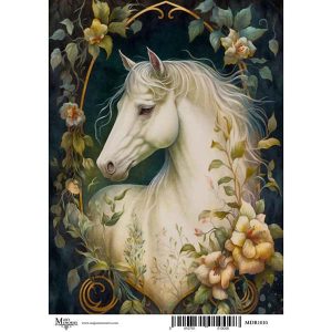 Ριζόχαρτο για decoupage maja's memories, white horse 30*42cm