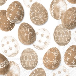 Χαρτοπετσέτα IHR για decoupage, decorated eggs light brown 33*33cm
