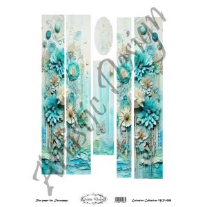 Ριζόχαρτο Artistic Design για decoupage (για λαμπάδα), λουλούδια 30*42cm